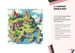 Exercise 21: Fantasy World Map — design unique geography — cities, landmarks, legends