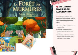 Exercise 15: Children’s Book Cover — bright colors, simple shapes, engaging visuals — Chris Riddell style