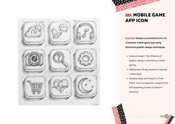 Exercise 20: Mobile Game App Icon — design promotional icon — dynamic, eye-catching, simple