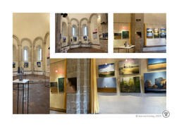 Teacher's aesthetic consultation on the exhibition of artistic paintings